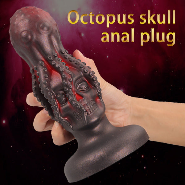 Octopus Dildo Anal Dilator Butt Plug - Alien Skull Monsterdildo Women Vaginal Masturbator