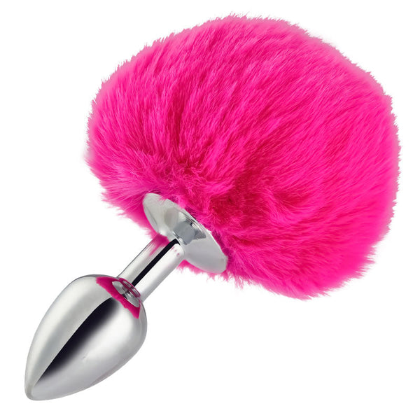 Blovex-Metal Pink Hairball Base Butt Plug 5.51 Inch