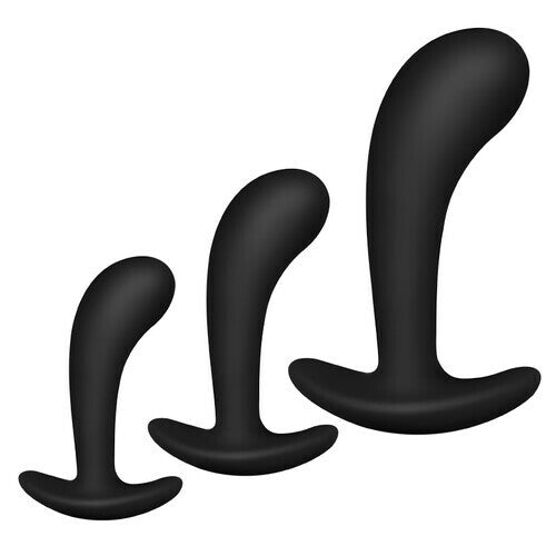 Blovex- Silicone Bend Head Butt Plugs 3 PCS