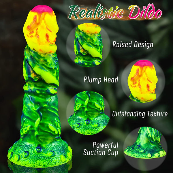 Artistic Canvas Exotic Dildos- Domlust 8.1" Realistic Monster Anal Dildos for Women Men