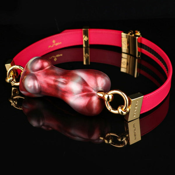 Beauty Nude Horizontal Ball Gag - Lustrous Silicone Wearable Mouth Restraint Oral Sex Toy